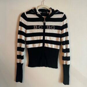 Vintage BCBG Max Arzia zip up sweater with hoodie Large